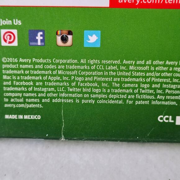 Avery TrueBlock #5366 Laser InkJet White Filing Labels 1/3 Cut 1500 Labels Pack - Picture 3 of 4